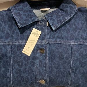 Animal-Print Denim Jacket